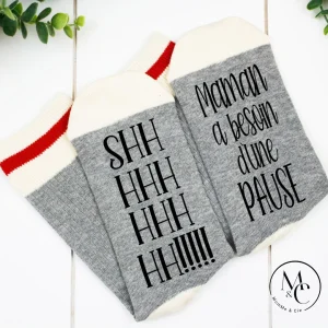 Bas de laine avec imprimé - Maman a besoin d'une pause