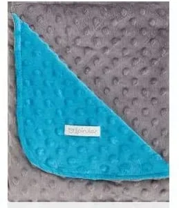 Couverture velour 2 face 110*140 turquoise