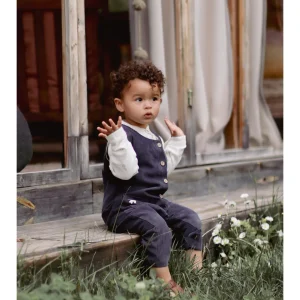 Eli & Nev – Salopette en velours côtelé bleu