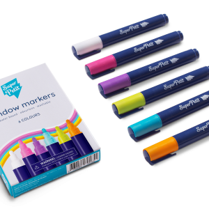 Super Petit – 6 feutres effaçables pour vitres et miroirs