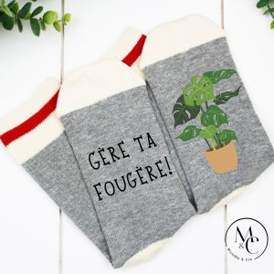 Bas de laine avec imprimé - Gère ta fougère!