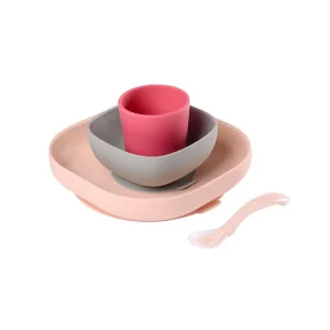 Coffret repas silicone rose – Béaba