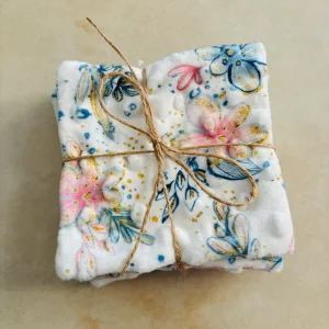 Lingette démaquillante fleurie