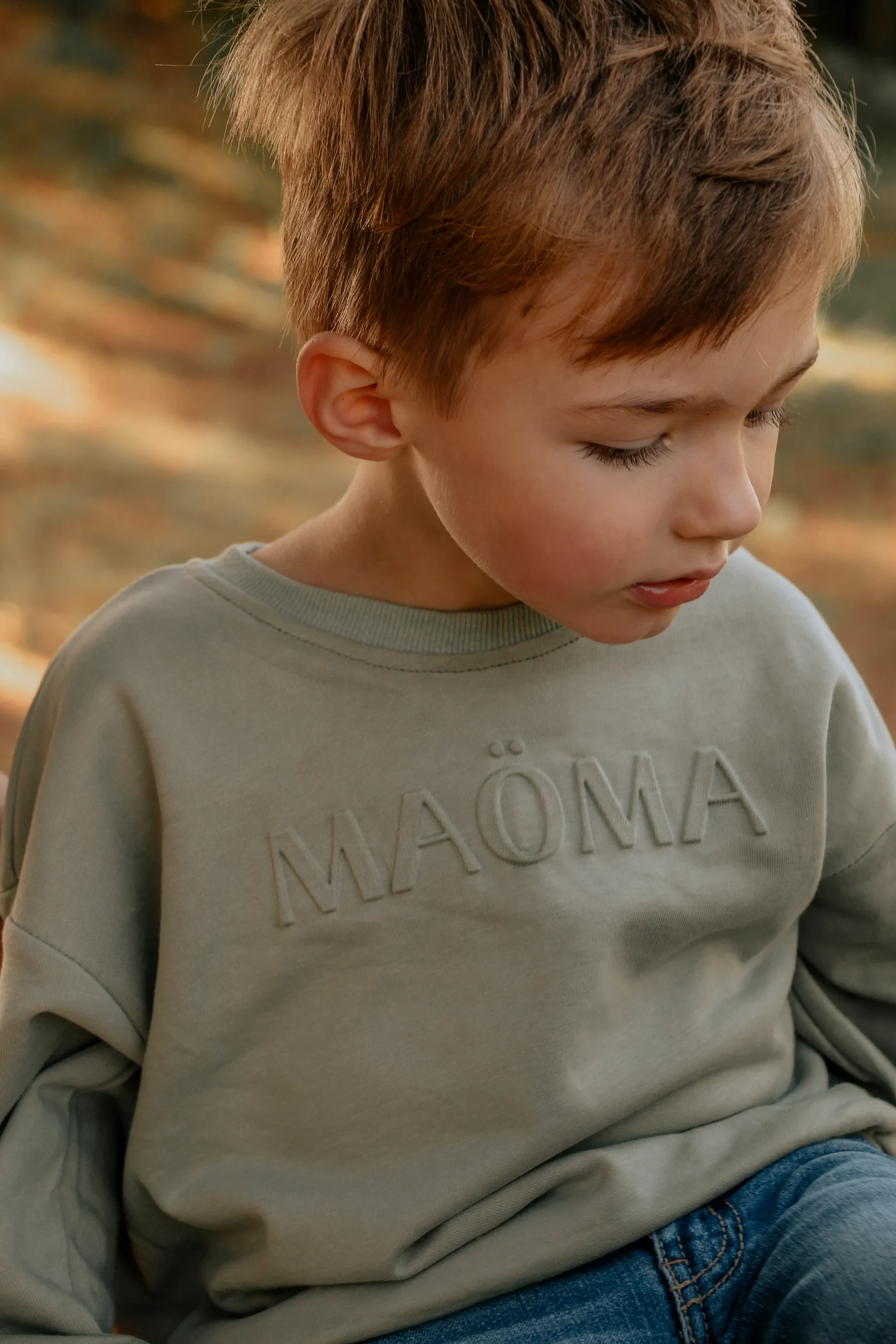 Crewneck terry pour enfant MAÖMA - Sauge – Image 2