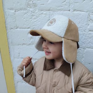 Poule Party – Casquette Sherpa avec cache oreilles – Marron clair