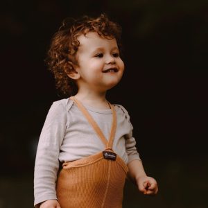 Boudioubou – Collants à bretelles en coton – Brun