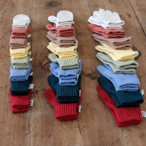 Poule Party – Moufles avec pouce (2-5 ans) – Vert Canard