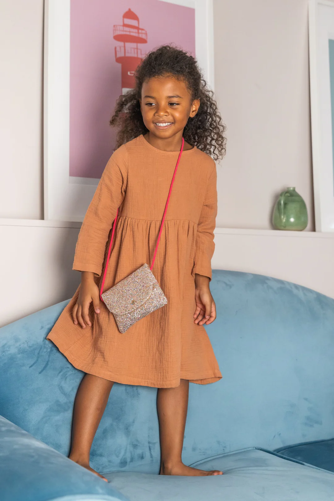 Luciole et petit pois – Sac à main sequins – Paillettes Or – Image 4