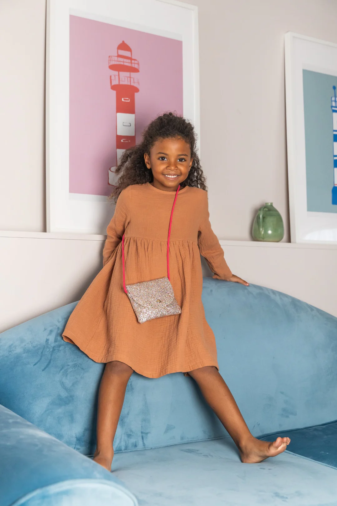 Luciole et petit pois – Sac à main sequins – Paillettes Or – Image 2