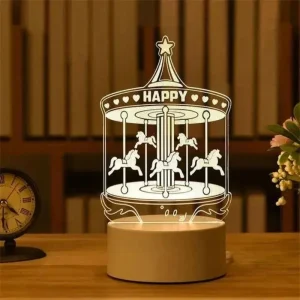 Lampe 3D Carrousel