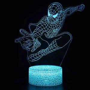Lampe Chevet Garcon 3D Spiderman