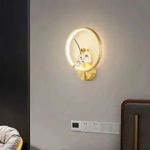 Lampe Astronaute Applique Murale Ronde