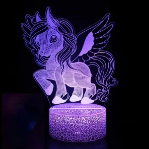 Lampe Led Licorne 3D