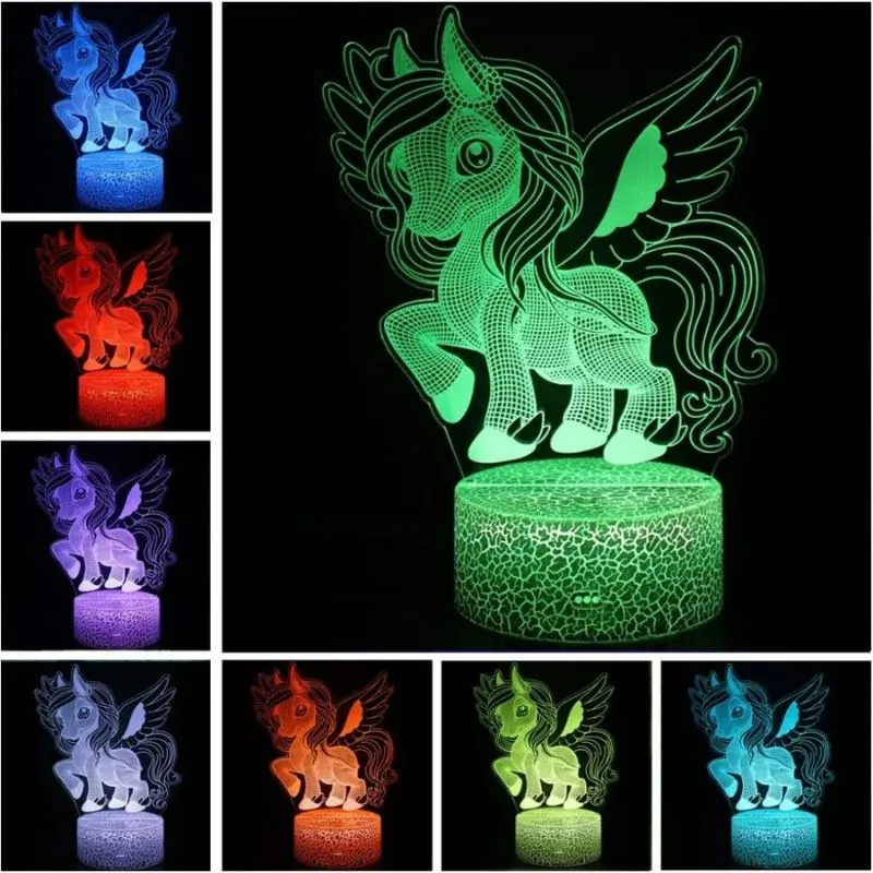 Lampe Led Licorne 3D – Image 3