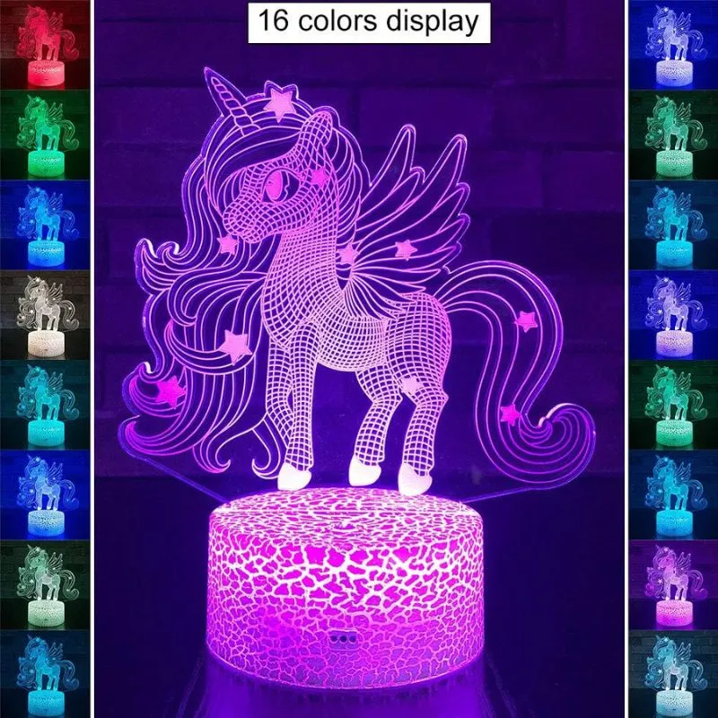 Lampe Licorne LED 3D – Image 2