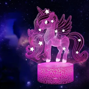 Lampe Licorne LED 3D