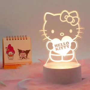 Lampe de Chevet Hello Kitty Cœur 3D