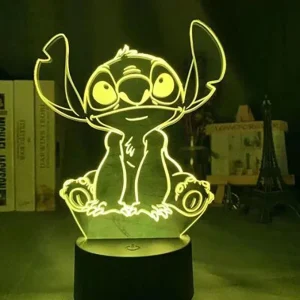 Lampe Led 3D Stitch Assis