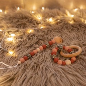 Lutry Nature – Hochet de dentition – Terracotta et léopard