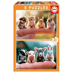 Puzzle bébés animaux 2X20 – Educa