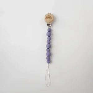 Attache-suce en perles de silicone - Mauve