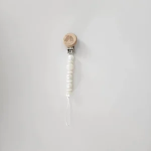 Attache-suce pour nouveau-né - Perles blanches