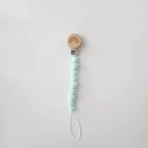 Attache-suce en perles de silicone - Turquoise