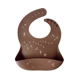 Zakuw – Bavoir en silicone – Hirondelles noisette