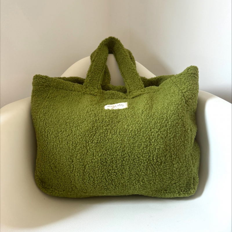 Marcel et Lily – Sac cabas moumoute – Vert – Image 3