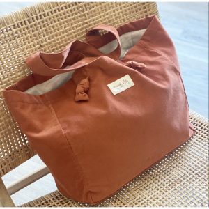 Marcel et Lily – Cabas velours – Rouille