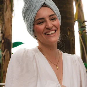 Evidentielle – Serviette cheveux microfibre – Beige