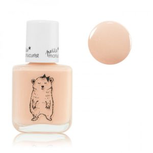 Petite manucurist – Vernis à ongles à l&rsquo;eau pour enfants – Rose pâle pailleté, Joy l&rsquo;oursonne