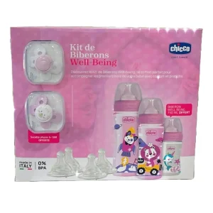 kit de biberons  bien etre rose – Chicco