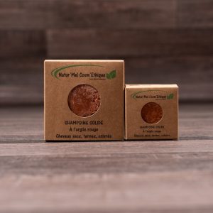 Natur’mel – Shampoing solide à l’argile rouge – Cheveux secs et ternes