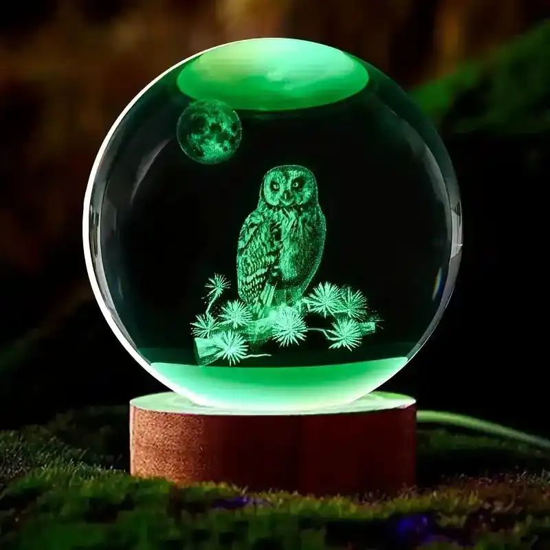 Veilleuse Hibou Boule De Cristal Led – Image 5