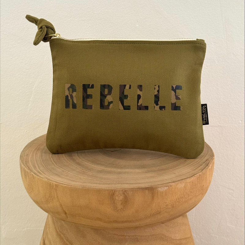 Marcel et Lily – Pochette Vert Olive – Rebelle