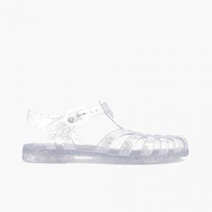 Méduse sandale enfant – Argenté pailleté