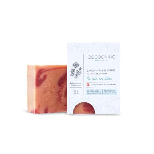 Cocooning – Savon corps et mains 100 gr – La vie en rose
