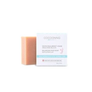 Cocooning – Savon équilibrant visage 80 gr – Argile rose