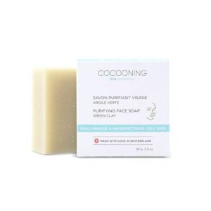 Cocooning – Savon purifiant visage 80 gr – Argile verte