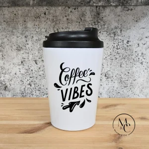 Verre à café en acier inoxydable 12oz - Coffee Vibes